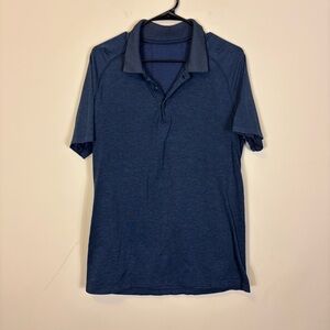 Lululemon Men's Blue Polo Short Sleeve Golf Shirt Large